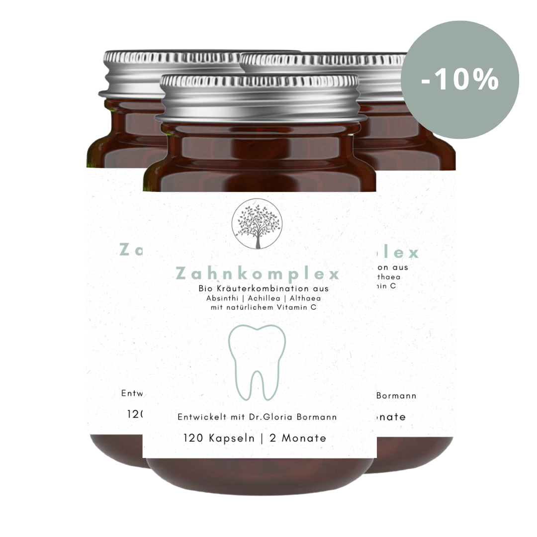 Bio Zahnkomplex (100% Innerbalance Zahn Wildkräuter aus Wermut Pulver, Scharfgarbenkraut Pulver, Eibischwurzel Pulver mit  Camu Camu Pulver, Wildsammlung & Rohkostqualität)