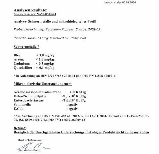 Curcumin Komplex Intenso (Vollspektrum aus longa Curcumaextrakt, Bio longa Kurcuma Pulver & Schwarzer Pfeffer Extrakt, 95% hoher Anteil an Curcuminoide & Piperin, 180 Kapseln)